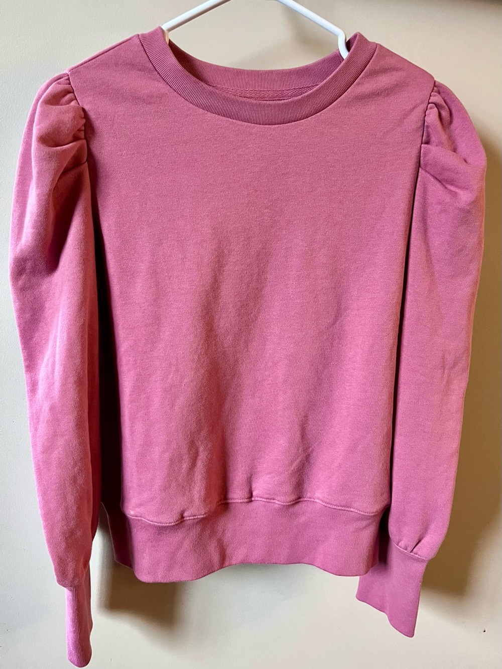Gap Girl's Dusty Rose Puff Sleeve Sweatshirt Size 14-16 XL
